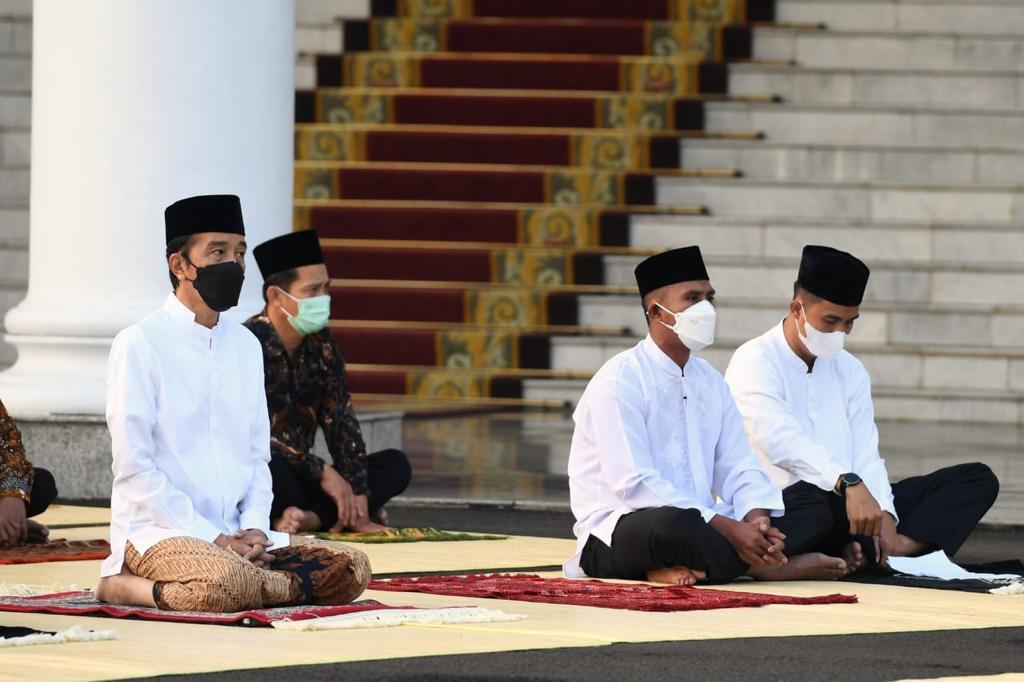 Presiden Salat Idul fitri di Istana Kepresidenan Bogor