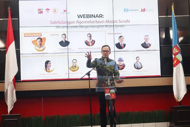 Symposium Digitalisasi Aksara Sunda secara virtual dibuka oleh Walikota Bogor