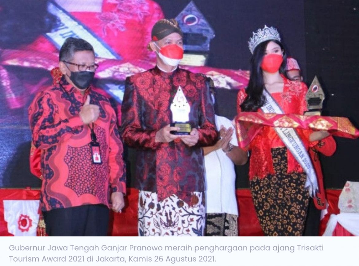 PDIP Anugerahi Ganjar Penghargaan Spesial Trisakti Tourism Award 2021