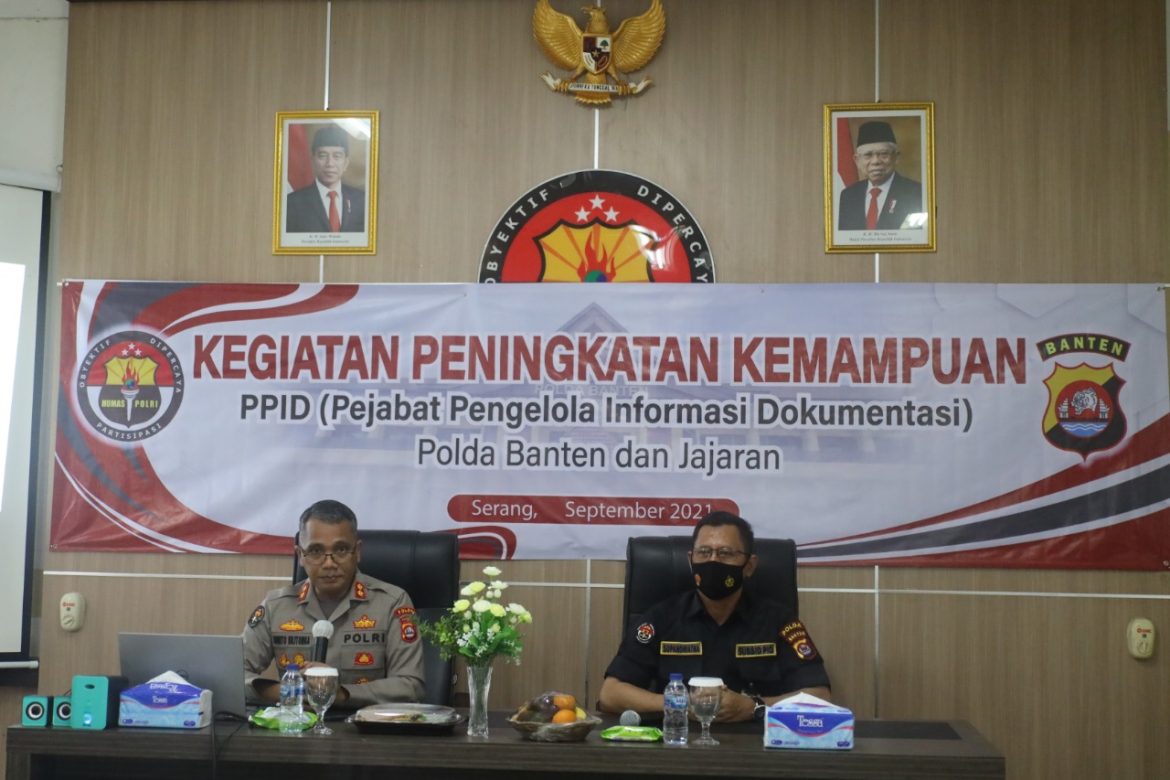 Tingkatkan Kemampuan PPID Satker, Bid Humas Polda Banten Gelar Pelatihan