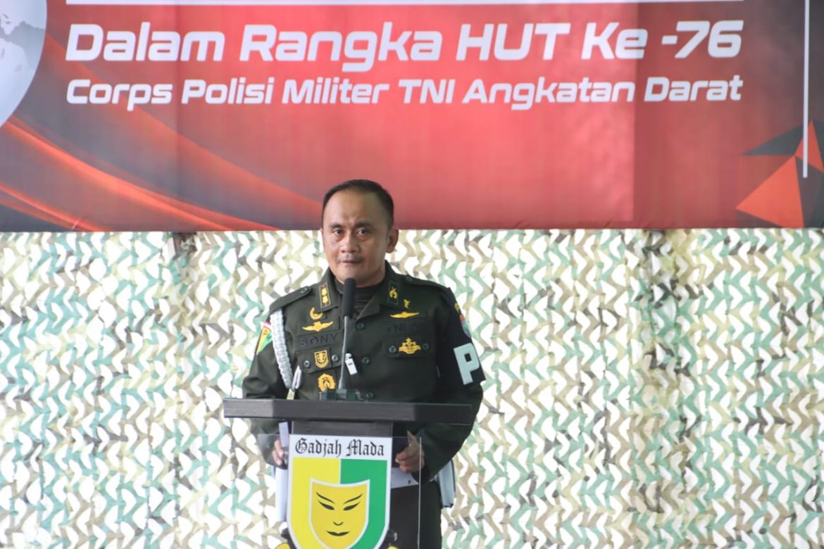 Syukuran Hari Ulang Tahun ke-76 Polisi Militer TNI Angkatan Darat Bertempat di Aula Mapomdam XII/Tpr, Jalan Rahadi Usman