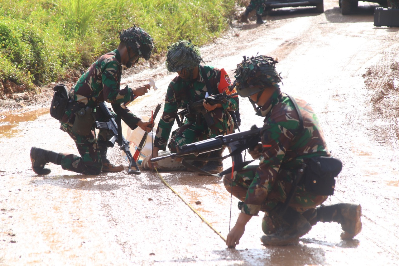 Yonif 611 Awang Long Gelar Latihan Uji Siap Tempur Tingkat Kompi