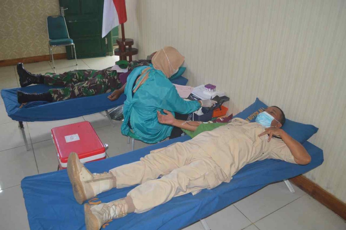 Kodim Boyolali Gelar Donor Darah dalam Rangka HUT TNI Ke 77